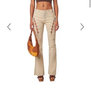 Low Rise Y2K Beige Pants